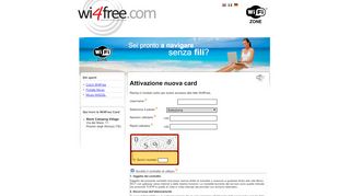 
                            3. Attivazione nuova card Wi4Free - Wi4Free WiFi Area