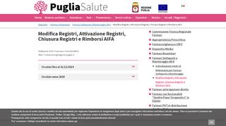 
                            9. Attivazione Registri, Chiusura Registri e Rimborsi AIFA - pugliasalute