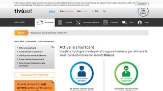 
                            3. Attivazione smartcard Tivùsat - tivùsat