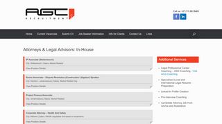 
                            6. Attorneys & Legal Advisors: In-House | AGC Legal