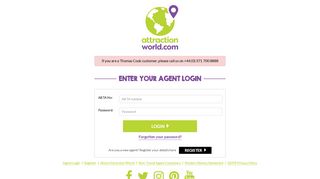 
                            3. Attraction World: Agent Login