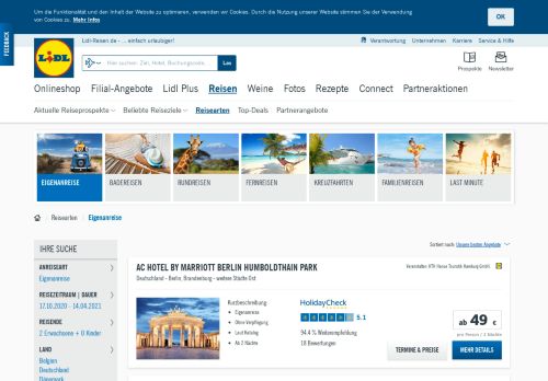 
                            3. Attraktive Angebote mit Eigenanreise - Lidl-Reisen