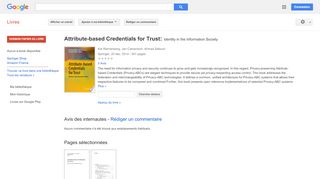 
                            9. Attribute-based Credentials for Trust: Identity in the Information ...