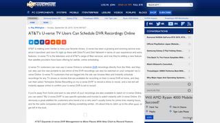 
                            12. AT&T's U-verse TV Users Can Schedule DVR Recordings Online ...