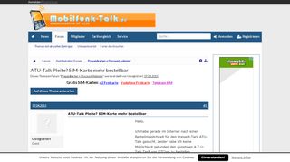 
                            10. ATU-Talk Pleite? SIM-Karte mehr bestellbar | Handy Forum ...