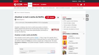 
                            7. Atualizar e-mail e senha da Netflix - CCM