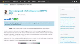 
                            8. Aturan Lengkap & Info Penting seputar SBMPTN 2018 - Zenius Blog