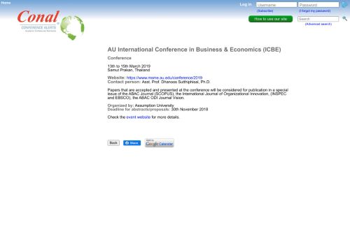 
                            11. AU International Conference in Business & Economics (ICBE)