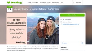 
                            6. Au pair Online Infoveranstaltung - Ayusa-Intrax - Vortrag | 28.02.2019 ...