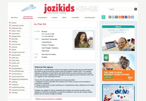 
                            11. Au Pair SA | Jozikids