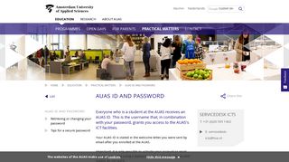 
                            5. AUAS ID and password - Amsterdam University of Applied Sciences