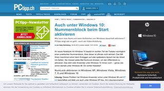 
                            3. Auch unter Windows 10: Nummernblock beim Start aktivieren - PCtipp ...
