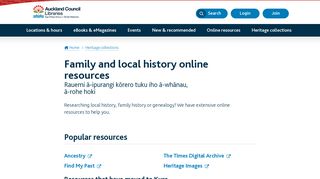 
                            11. Auckland Libraries: Family and local history online resources