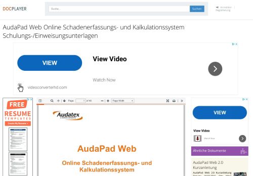 
                            10. AudaPad Web Online Schadenerfassungs- und Kalkulationssystem ...