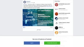 
                            8. Audencia - #Careers - Tomorrow on Sep. 13, Audencia is... | Facebook