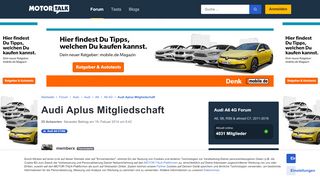 
                            6. Audi Aplus Mitgliedschaft : Audi A6 4G - Motor-Talk