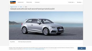 
                            3. Audi autovehicule second-hand cumpărați pe AutoScout24