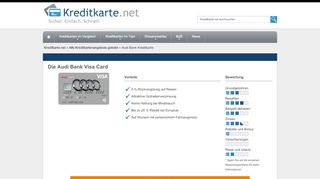 
                            11. Audi Bank Visa Card - Kreditkarte.net