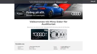 
                            2. Audi eller SVW Visa Mitt konto - Ikano Bank