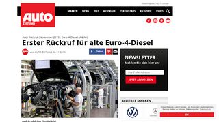 
                            8. Audi Rückruf (Dezember 2018): Manipulation Diesel | autozeitung.de