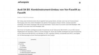 
                            7. Audi S4 B5: Kombiinstrument-Umbau von Vor-Facelift zu Facelift ...