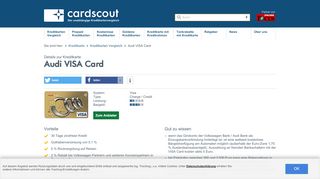 
                            13. Audi VISA Card: Alle Vorteile | cardscout