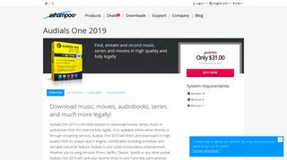 
                            11. Audials One 2019 - Overview - Ashampoo