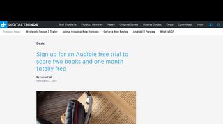 
                            8. Audible Free Trial: Sign up Now to Enjoy 30 Days and Two Books ...