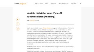 
                            6. Audible-Hörbücher unter iTunes 11 synchronisieren [Anleitung]