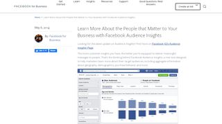 
                            2. Audience Insights - Facebook