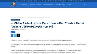 
                            12. → AudioJus Clube para Concursos é Bom? Vale a Pena? Opinião 2018