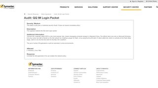 
                            7. Audit: QQ IM Login Packet: Attack Signature - Symantec Corp.