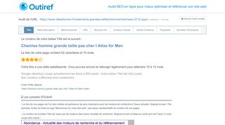 
                            8. Audit SEO du site www.atlasformen.fr par Outiref : Chemise homme ...