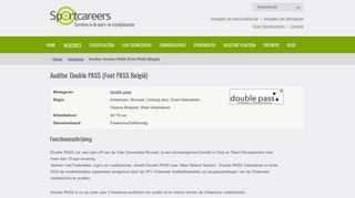 
                            4. Auditor Double PASS (Foot PASS België) - Sportcareers