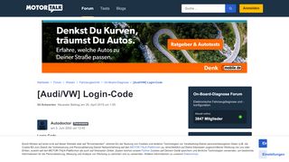 
                            3. [Audi/VW] Login-Code Seite 2 : LOOOOL so geil...die Einstellungen ...