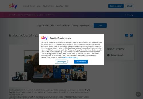 
                            3. Auf bis zu 5 Geräten gleichzeitig schauen - Sky