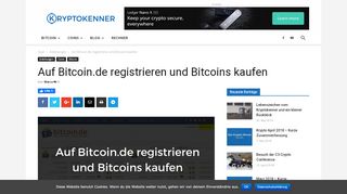 
                            9. Auf Bitcoin.de registrieren und Bitcoins kaufen - Kryptokenner