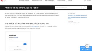 
                            7. Auf das Adobe ID-Konto zugreifen - Adobe Help Center