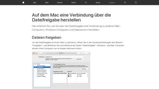 
                            5. Auf dem Mac eine Verbindung über die Dateifreigabe herstellen ...