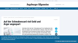 
                            6. Auf der Schwabencard viel Geld und Ärger angespart - Nachrichten ...