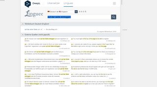 
                            1. auf der Seite einloggen - Englisch-Übersetzung – Linguee Wörterbuch
