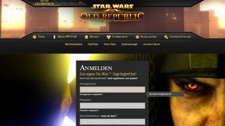 
                            5. Auf SWTOR.COM anmelden | Star Wars: The Old Republic