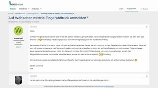 
                            1. Auf Webseiten mittels Fingerabdruck anmelden? - Samsung Galaxy S6 ...