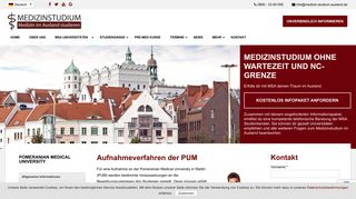 
                            8. Aufnahmeverfahren der PUM - Pomeranian Medical University Stettin