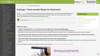 
                            8. Aufreger: Team ersetzt Skype for Business! - MSXFAQ