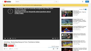 
                            10. Aufschlag - Rückschlag Übung mit Tom | Tischtennis Helden - YouTube
