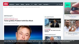 
                            12. Aufsicht ermittelt wegen Tweet: Teslas größtes Problem heißt Elon ...