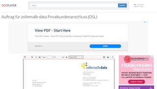 
                            13. Auftrag für zollernalb-data Privatkundenanschluss (DSL) - PDF