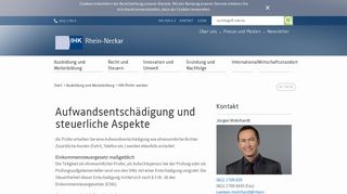 
                            8. Aufwandsentschädigung und steuerliche Aspekte - IHK Rhein-Neckar
