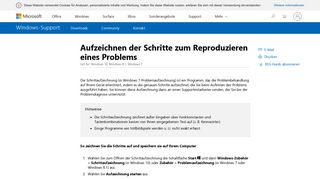 
                            1. Aufzeichnen der Schritte zum Reproduzieren eines ... - Microsoft Support